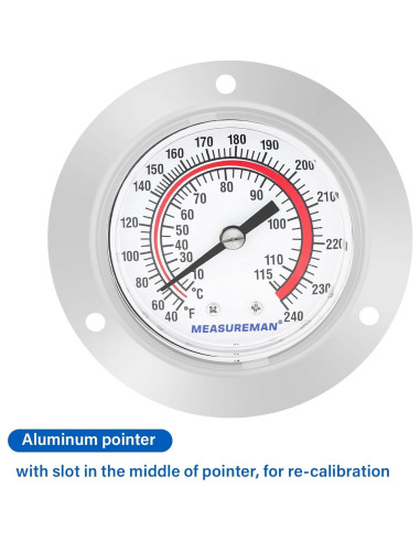 Termómetro de Refrigeración MEASUREMAN 2" Capilar 48" 10-115C