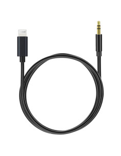 Cable AUX Apple MFi Negro 1,01 m Lightning a 3,5 mm