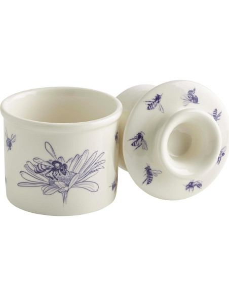 Butter Bell Crock Cerámica L. Tremain 125g Abejas Miel Azul Butter Bell Crock Cerámica L. Tremain 125g Abejas Miel Azul
