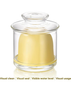 Crock de Mantequilla Hekeieon de Cristal 125g con Tapa 2