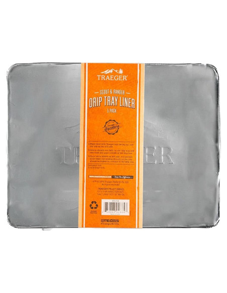 Forros de Bandeja de Goteo Traeger BAC458 para Parrilla - 5 Unidades Forros de Bandeja de Goteo Traeger BAC458 para Parrilla - 5 Unidades