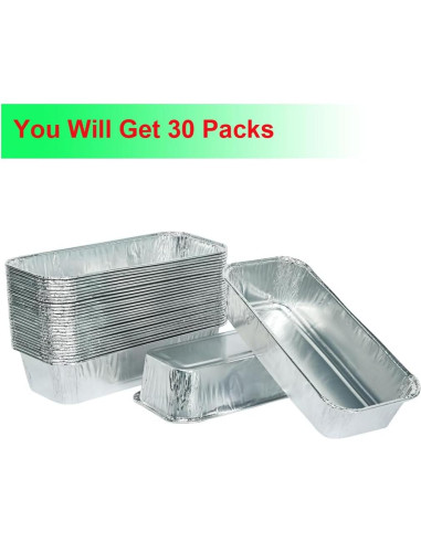 Bandejas de Goteo Desechables Aluminio DONSIQIZZ 30-Pack 19.3x8.6 cm