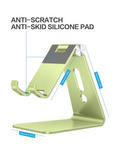 Soporte Ajustable para Teléfono OMOTON C2 Aluminio Verde 2