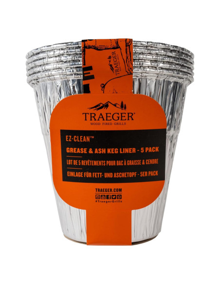 Forros Desechables Traeger BAC608 para Grasa y Ceniza - Paquete de 5 Forros Desechables Traeger BAC608 para Grasa y Ceniza - Paquete de 5