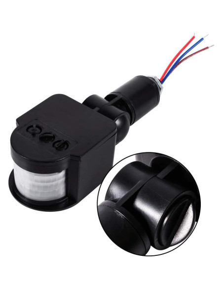 Detector de Movimiento LED EVTSCAN 180 12m PIR Infrarrojo Detector de Movimiento LED EVTSCAN 180 12m PIR Infrarrojo