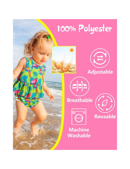 Pañales de Natación Reutilizables Babygoal - 3 Paquetes para Bebés 0-8 Meses Pañales de Natación Reutilizables Babygoal - 3 Paquetes para Bebés 0-8 Meses