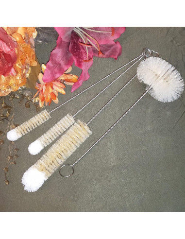 Cepillos de Botellas Coralpearl Acero Inoxidable X 4 Piezas