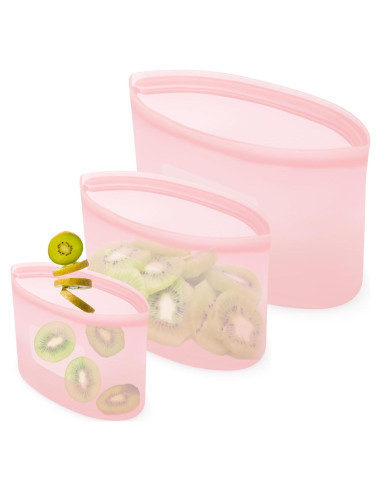 Bolsas de Almacenamiento de Silicona FIRAWER 3Pcs Reutilizables 227g 510g 907g