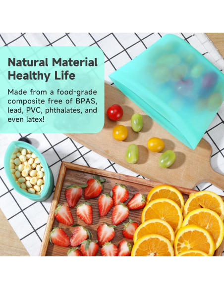 Bolsas de Almacenamiento de Silicona FIRAWER 3Pcs Reutilizables 227g 510g 907g Bolsas de Almacenamiento de Silicona FIRAWER 3Pcs Reutilizables 227g 510g 907g