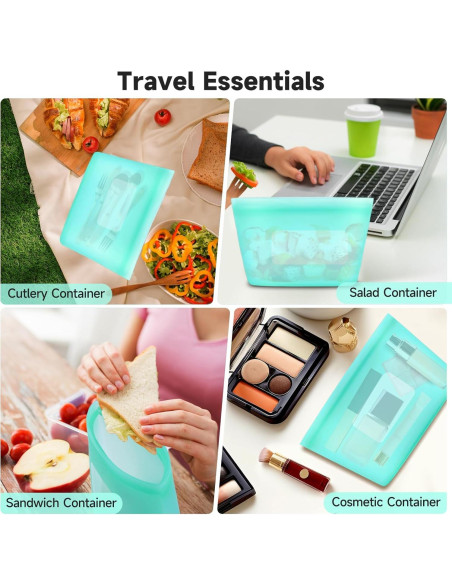 Bolsas de Almacenamiento de Silicona FIRAWER 3Pcs Reutilizables 227g 510g 907g Bolsas de Almacenamiento de Silicona FIRAWER 3Pcs Reutilizables 227g 510g 907g