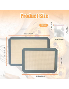 Set de 3 Alfombrillas de Silicona LIOUCBD para Hornear 2