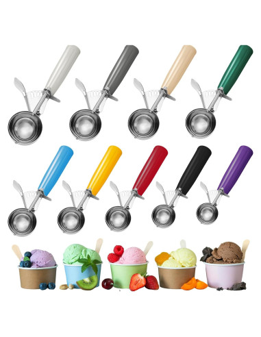 Hsei 9 Pcs Cucharas de Acero Inoxidable para Helado y Galletas
