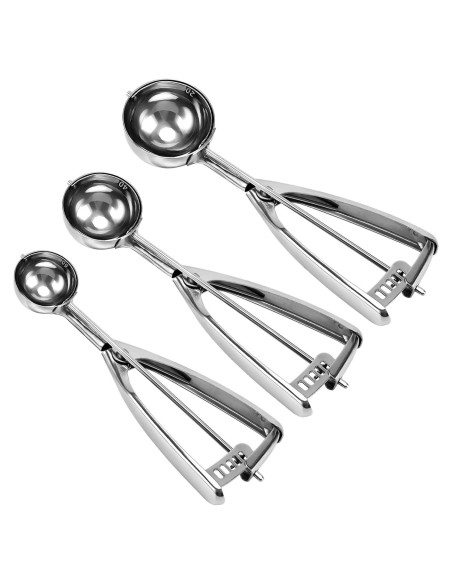 Juego de cucharas para galletas Saebye 3 PCS acero inoxidable Juego de cucharas para galletas Saebye 3 PCS acero inoxidable