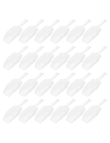 24 Cucharas Mini de Cocina Lemecima 16.5 cm Plástico Claro