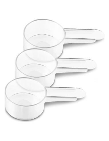Juego de 3 cucharas medidoras 15 ML plástico transparente