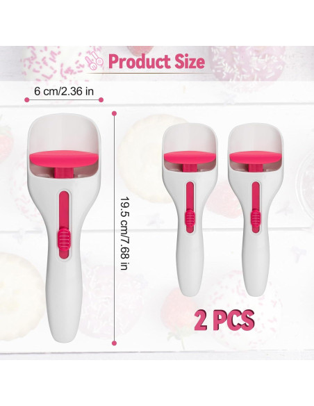Set 2 Cucharones para Masa Sykexonm Rosa y Blanco Set 2 Cucharones para Masa Sykexonm Rosa y Blanco