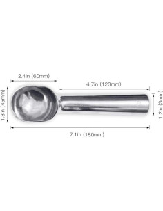 Cucharón de Helado de Aluminio Cozihom 60ml - 3 Piezas 2