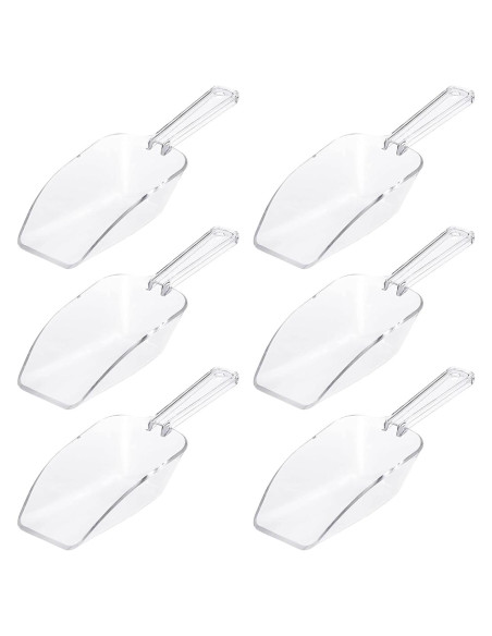 6 Cucharones de Plástico Transparente 19 cm Multiusos Cocina 6 Cucharones de Plástico Transparente 19 cm Multiusos Cocina