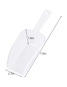 6 Cucharones de Plástico Transparente 19 cm Multiusos Cocina 2