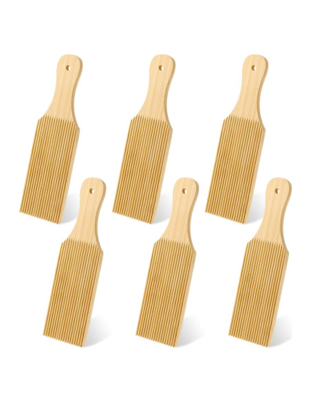 Set de 6 Tablas de Gnocchi de Madera de Bambú 24x7 cm Set de 6 Tablas de Gnocchi de Madera de Bambú 24x7 cm