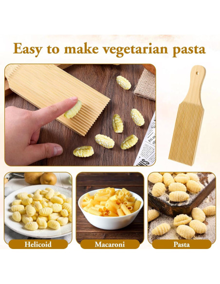 Set de 6 Tablas de Gnocchi de Madera de Bambú 24x7 cm Set de 6 Tablas de Gnocchi de Madera de Bambú 24x7 cm