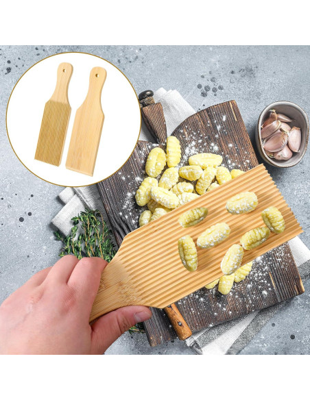 Set de 6 Tablas de Gnocchi de Madera de Bambú 24x7 cm Set de 6 Tablas de Gnocchi de Madera de Bambú 24x7 cm