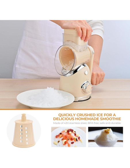 Rallador de Queso Rotativo SUSTEAS con 6 Cuchillas Intercambiables Rallador de Queso Rotativo SUSTEAS con 6 Cuchillas Intercambiables