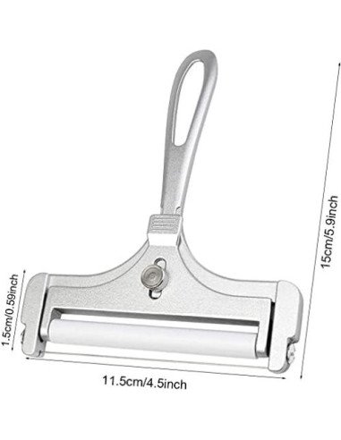 Cortador de Queso Ajustable Poualss de Acero Inoxidable 15x11.5cm
