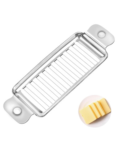Cortador de Queso y Mantequilla KIFEFOE Acero Inoxidable 21.5 cm