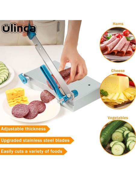 Cortador de Queso Ajustable QD-08 con Tabla y Seguridad Cortador de Queso Ajustable QD-08 con Tabla y Seguridad