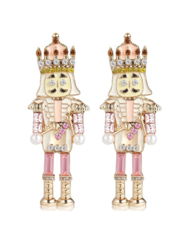 Pendientes de Navidad Cascanueces PASOLABE 5.3x1.8 cm