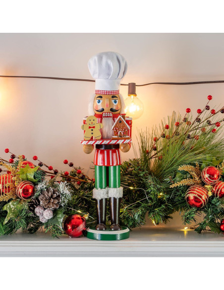 Figura Nutcracker Chef Ornativity 38.1 cm Decoración Navideña Figura Nutcracker Chef Ornativity 38.1 cm Decoración Navideña