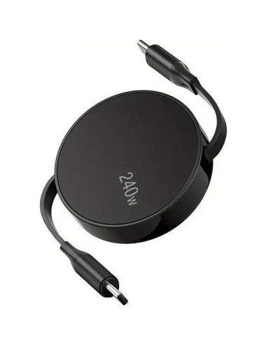 Cable Retráctil BoxWave USB Tipo-C 240W - Negro