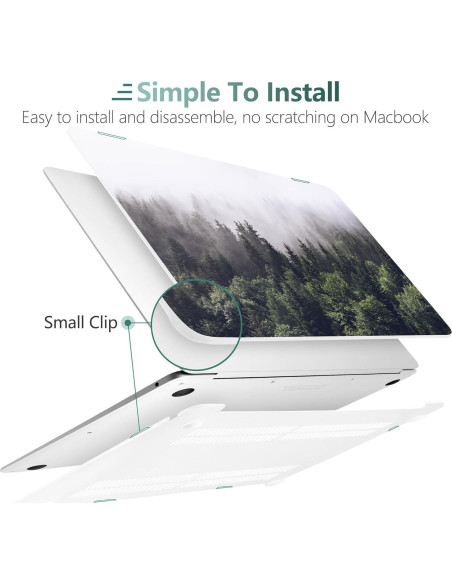 Funda DONGKE para MacBook Air 13.3" 2021-2018 Bosque Funda DONGKE para MacBook Air 13.3" 2021-2018 Bosque