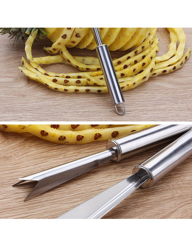 Pelador de Ojos de Piña DPWOUM Acero Inoxidable Ergonómico