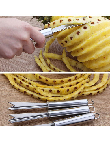 Pelador de Ojos de Piña DPWOUM Acero Inoxidable Ergonómico
