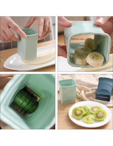Cortador de Frutas Luxshiny Verde - Acero Inoxidable 2 Pcs