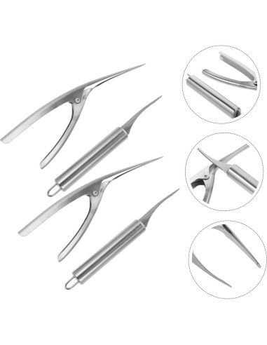 Cabilock Herramienta de Acero Inoxidable para Limpiar Camarones