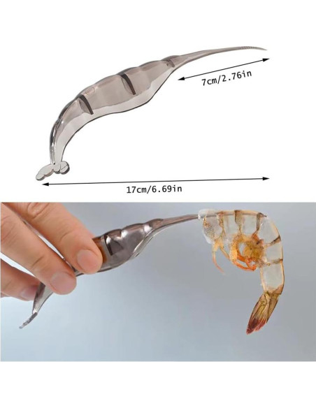 Paquete de 4 Peladores de Camarones NentMent - Plástico Seguro Paquete de 4 Peladores de Camarones NentMent - Plástico Seguro