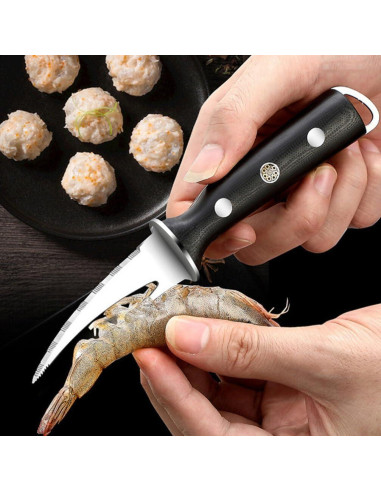 Limpiador de Camarones Luxshiny Acero Inoxidable 7.07cm