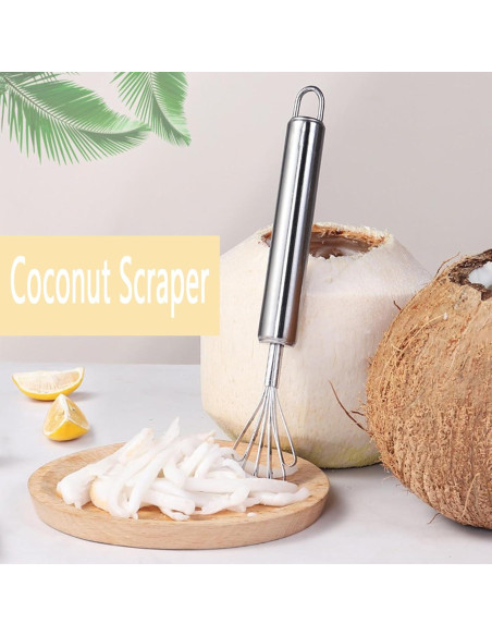 Set de 3 Raspadores de Coco y Melón CRZQXOUR - Acero Inoxidable Set de 3 Raspadores de Coco y Melón CRZQXOUR - Acero Inoxidable