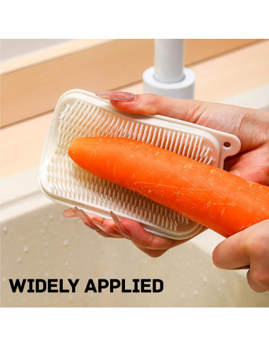 Set de 4 Cepillos para Fregar Verduras PKRFCJ - Beige y Blanco
