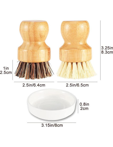 Set de Cepillos de Fregar de Bambú SUPERWASH PLUS - 4 Piezas Set de Cepillos de Fregar de Bambú SUPERWASH PLUS - 4 Piezas