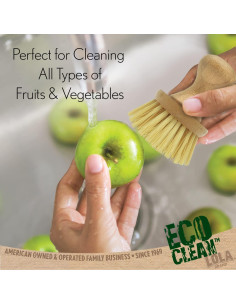 Cepillo de Verduras Eco Clean LOLA de Bambú y Tampico 2