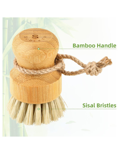 Cepillo de Limpieza de Bambú SUBEKYU con Cerdas de Sisal Cepillo de Limpieza de Bambú SUBEKYU con Cerdas de Sisal