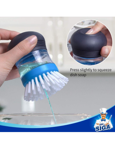 Juego de Cepillo de Palma con Dispensador de Jabón MR.SIGA