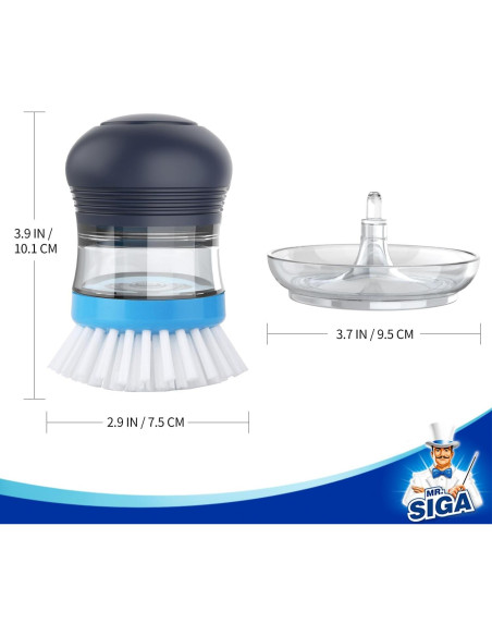 Juego de Cepillo de Palma con Dispensador de Jabón MR.SIGA Juego de Cepillo de Palma con Dispensador de Jabón MR.SIGA
