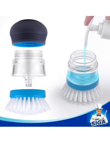 Juego de Cepillo de Palma con Dispensador de Jabón MR.SIGA