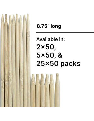 Palitos de Madera de Bambú KingSeal para Perros 22 cm - 100 Unidades