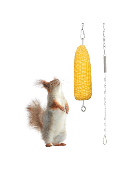 Alimentador de Ardillas Colgante PATIKIL 94cm Metal Plata Alimentador de Ardillas Colgante PATIKIL 94cm Metal Plata